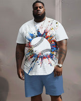 Street Vitality Colored Ball Print Large Men's Suit